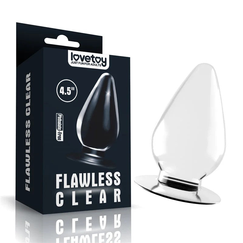 Lovetoy–FlawlessClear4.5″ButtPlug(Clear)