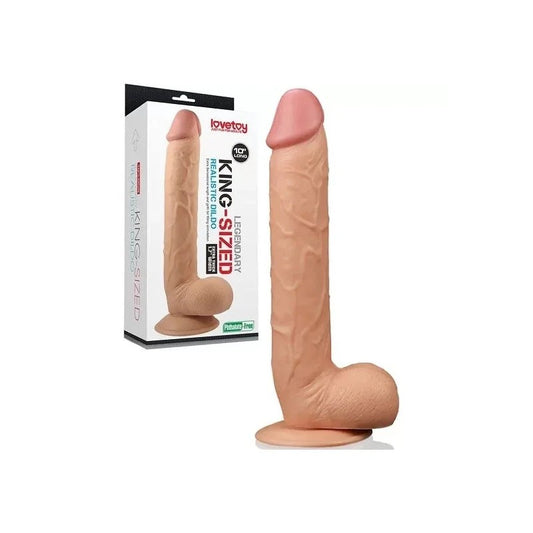 LoveToy–KingSizedRealistic10”Dildo–(Light/Flesh)
