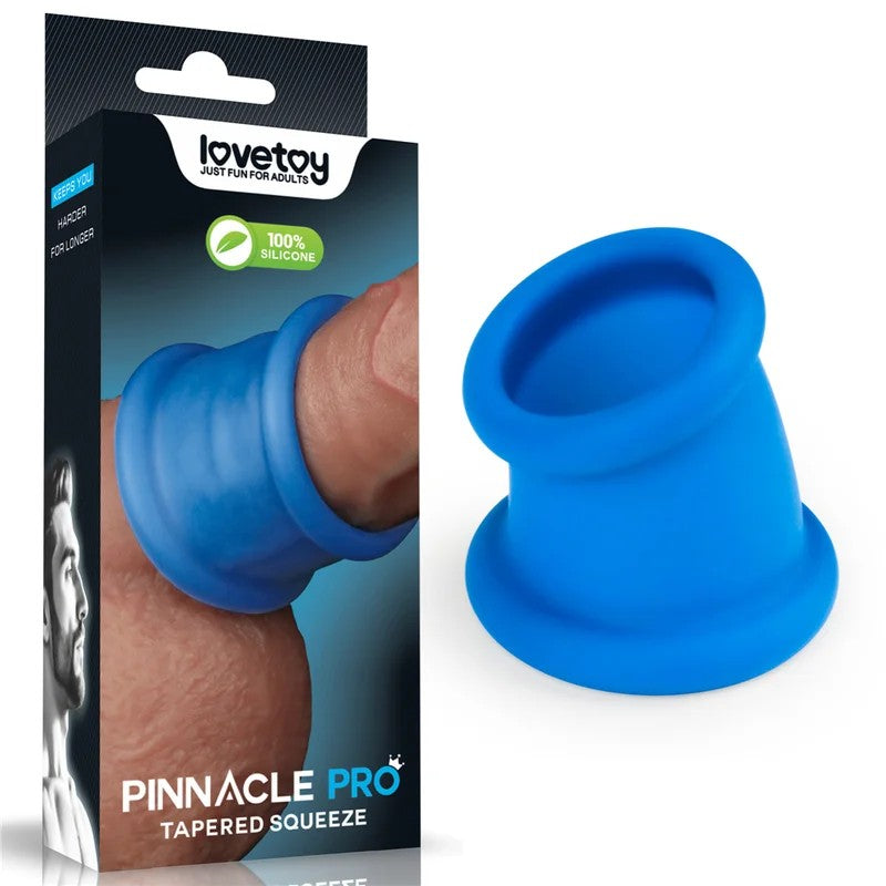 Lovetoy–PinnacleProTaperedSqueezeCockRingorStretcher(Blue)