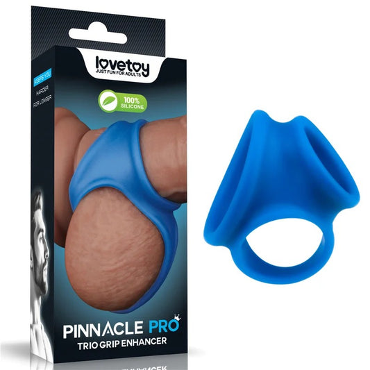 Lovetoy–PinnacleProTrioGripCockring&Splitter(Blue)