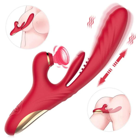 Lurevibe–3in1Suction&ThrustingVibratorWithTongueForClitoris&G-spot