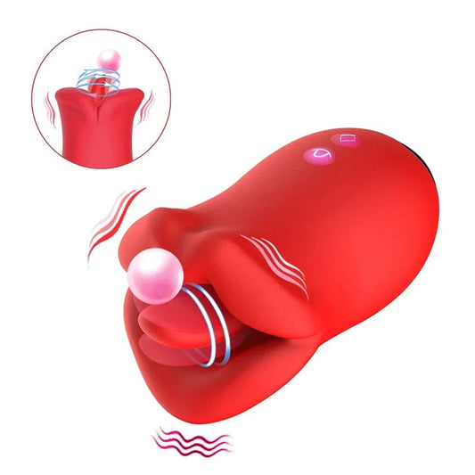 Lurevibe–FemaleClitOralLickingTongueVibratorRotatingNipplesStimulator