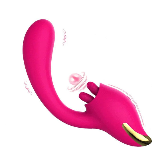 Lurevibe–Merlot2-in-1Tongue-lickingDildoVibrator