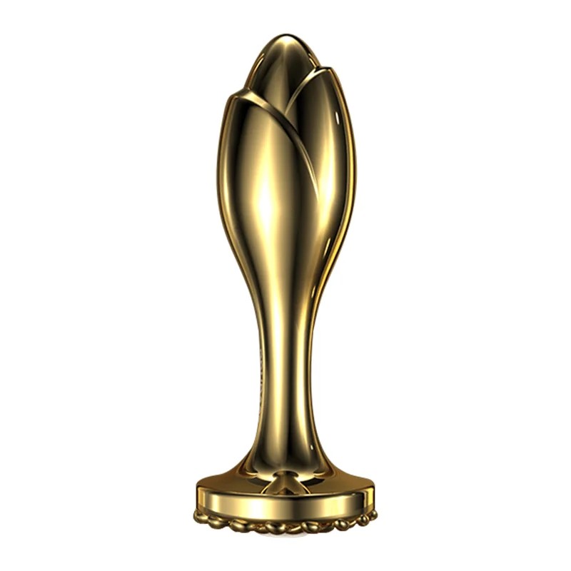 Lurevibe–PearlRoseAnalPlugGoldStainlessSteel