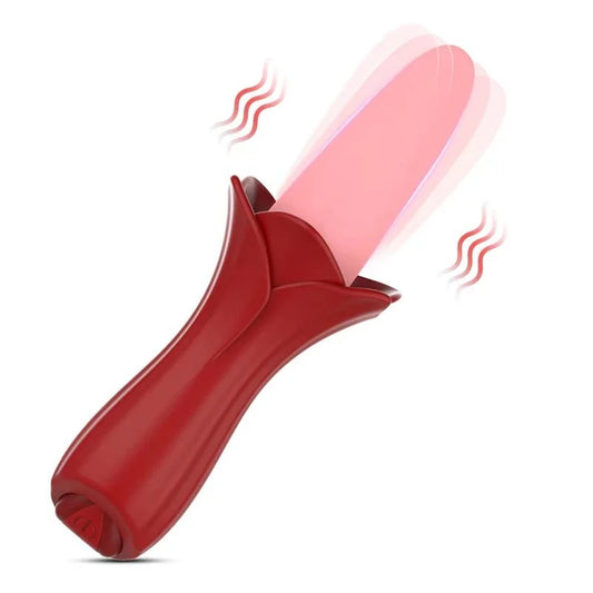 Lurevibe–RoseTongueVibratingStickVaginalLickingClitorisStimulator