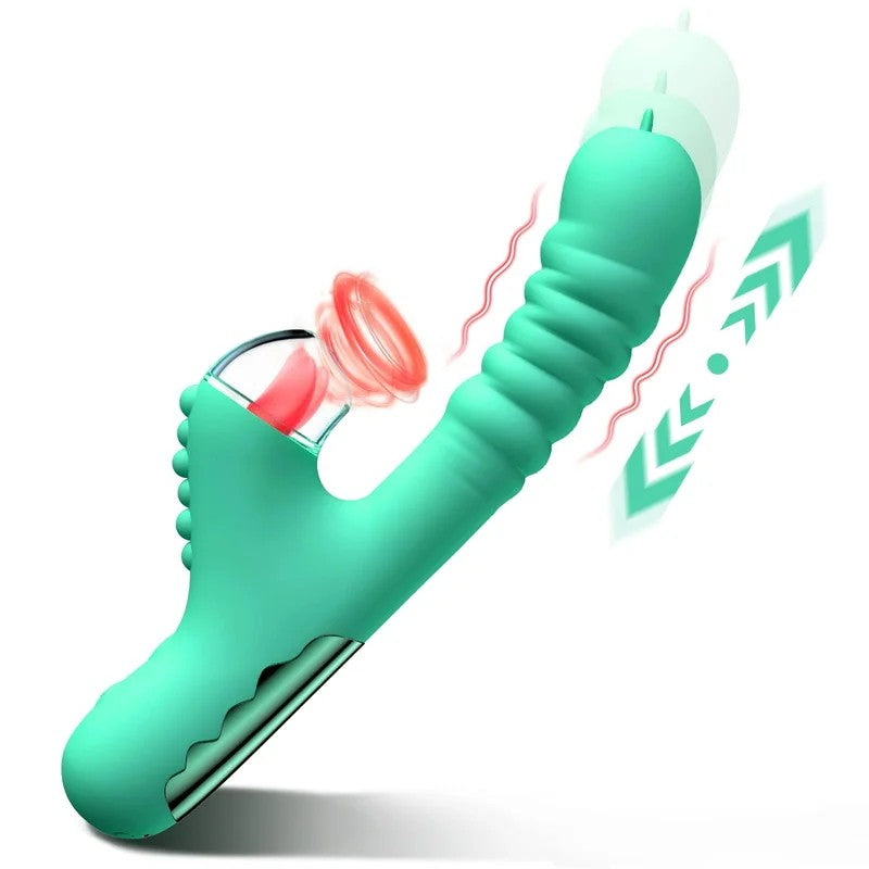 Lurevibe–SmallDinosaurVibratorTelescopicTongueSuckingClitStimulationVibrator