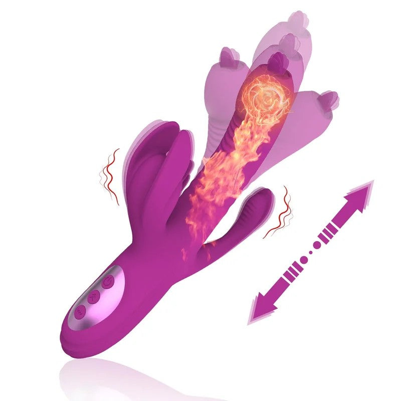 Lurevibe-Trident4-in-1HeatingTelescopicSwingingTongue-lickingVibrator