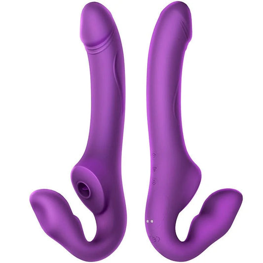 Lurevibe–WirelessRemoteControlVibratingDoubleHeadSuckingFemaleMassageStick