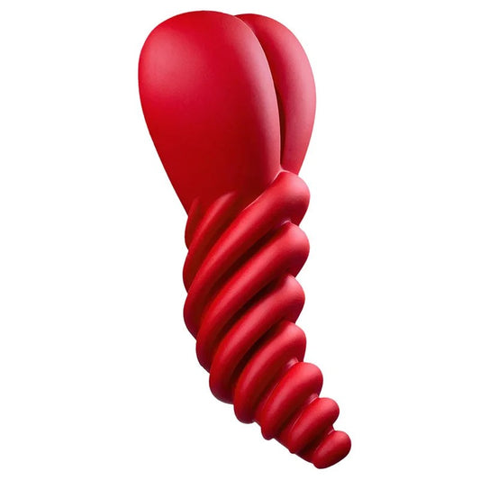 Luvgrind–HybridDildoBaseStimulatorCoverandGrinder–Red