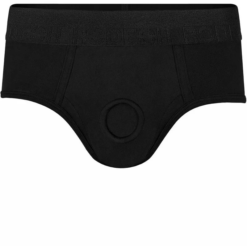 LuxeSwiftFitBrief+Harness–Black