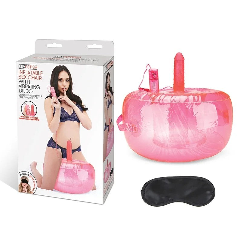 LuxFetish–InflatableSexChairwithVibratingDildo(Pink)
