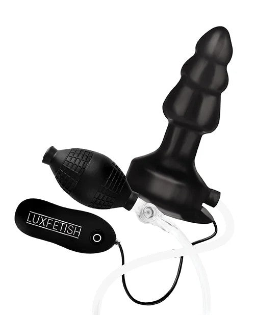 LuxFetish4″InflatableVibratingButtPlugWithsuctionBase