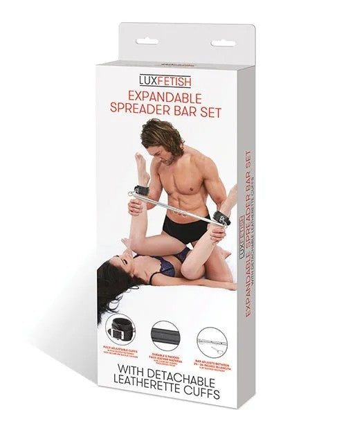 LuxFetishExpandableBarSpreaderSetW/leatheretteCuffs