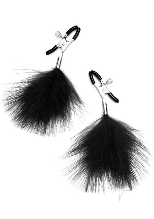 LuxFetishFeatherNippleClamps