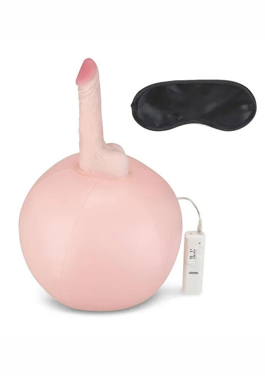 LuxFetishInflatableSexBallwithVibratingRealisticDildoandRemoteControl