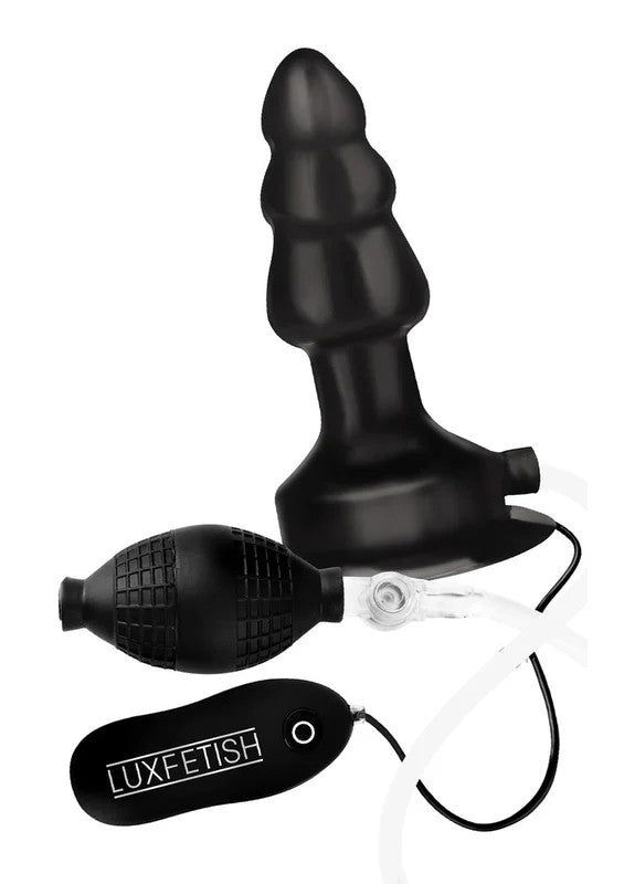 LuxFetishInflatableVibratingButtPlugwithSuctionBaseandRemoteControl