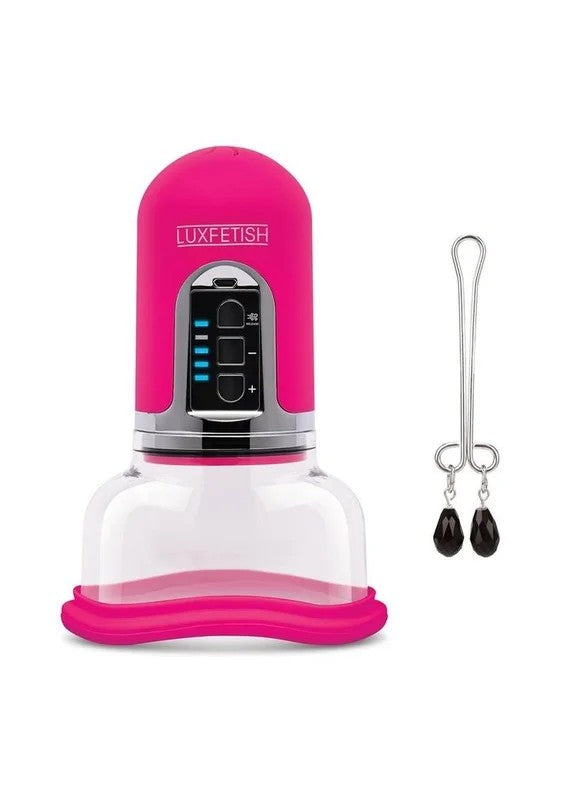 LuxFetishRechargeable4FunctionAutoPussyPumpwithClitStimulator