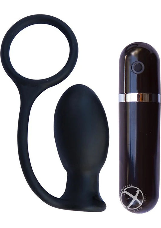 MackTuffVibratingButtThrillerSiliconeButtPlugwithCockRing