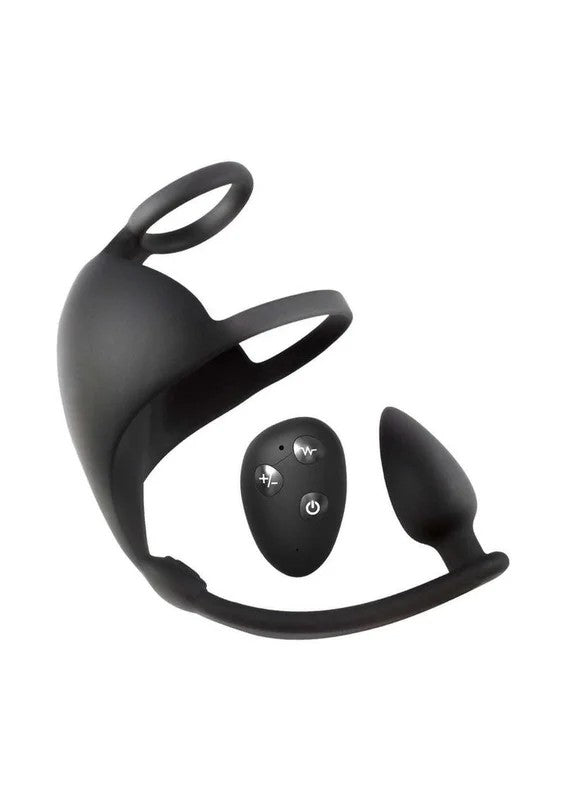 MagicRemoteControlledScrotumMassagerRechargeableSiliconePlug