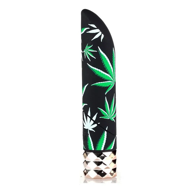 Maia–“Jane”25functionRechargeableLargeBulletVibrator(HempLeafPattern)