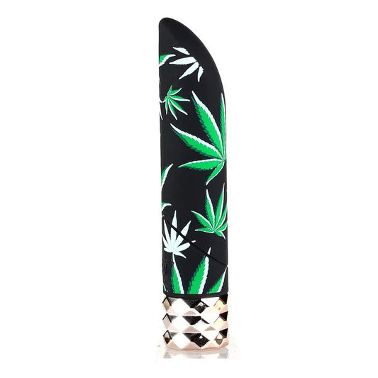 Maia–“Jane”25functionRechargeableLargeBulletVibrator(HempLeafPattern)