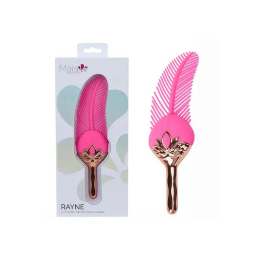 Maia–RAYNESiliconeFeatherVibrator–(Pink)