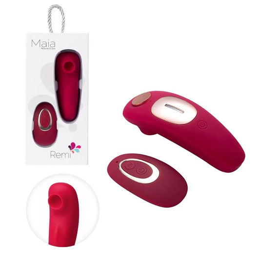 Maia–“Remi”RemoteControlSuctionVibrator(Wine)