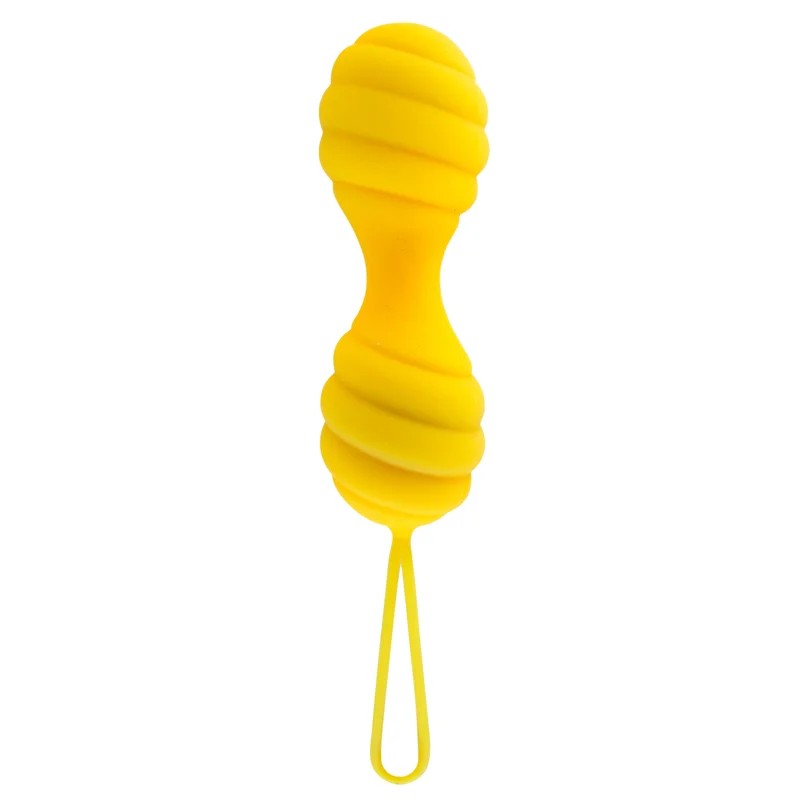 MaiaToys–Confetti“Miranda”TwisttySiliconeDuoBalls(Yellow)