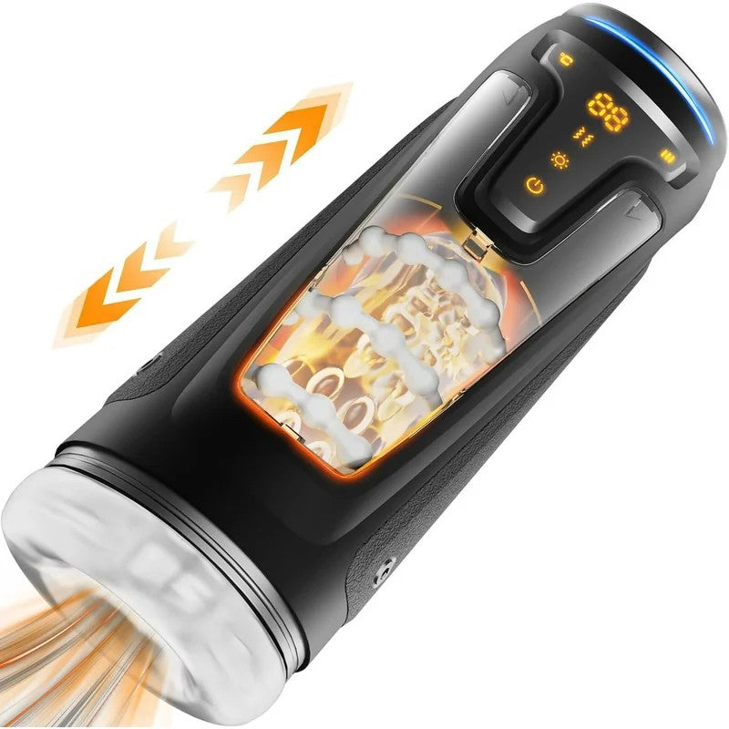 MaleMasturbatorSexToysforMenwith9Vibrating,8ThrustingModes&2HeatingLevels