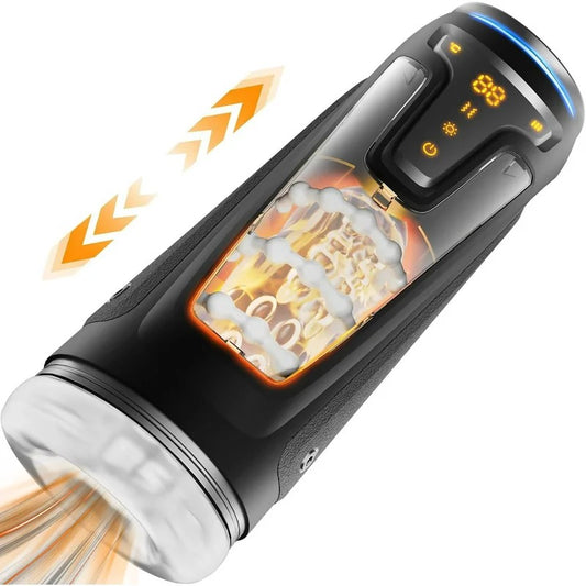 MaleMasturbatorSexToysforMenwith9Vibrating,8ThrustingModes&2HeatingLevels