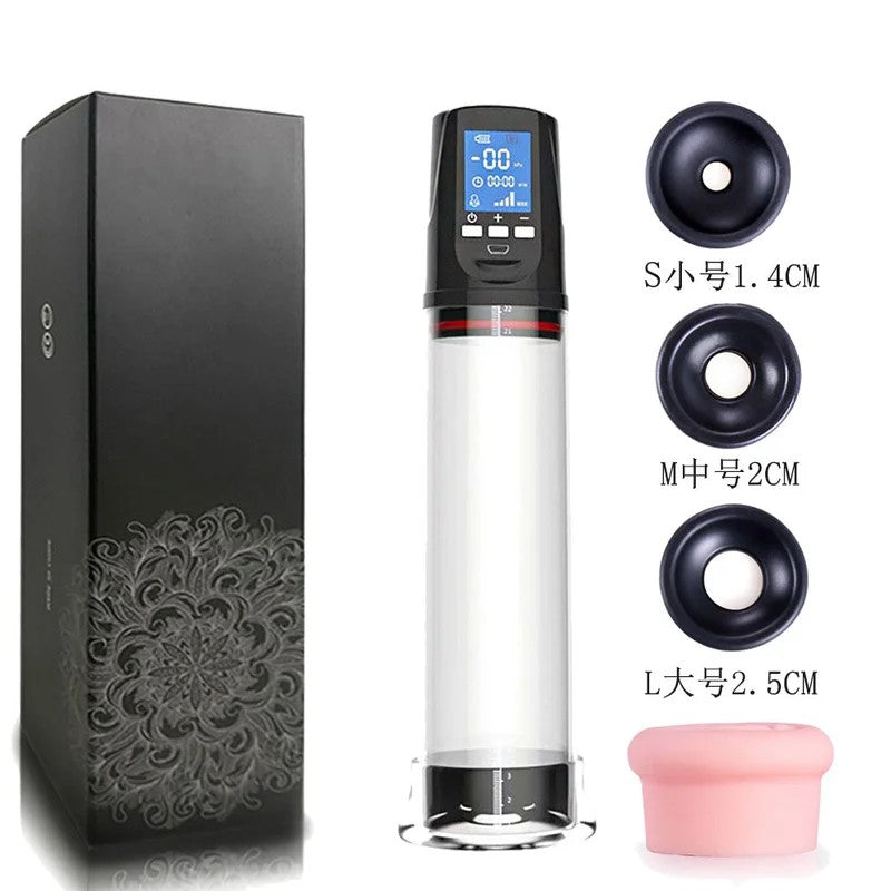 MalePenisPumpMasturbationCup–LCDPanelVacuumSuckingVaginaSexToysforMen
