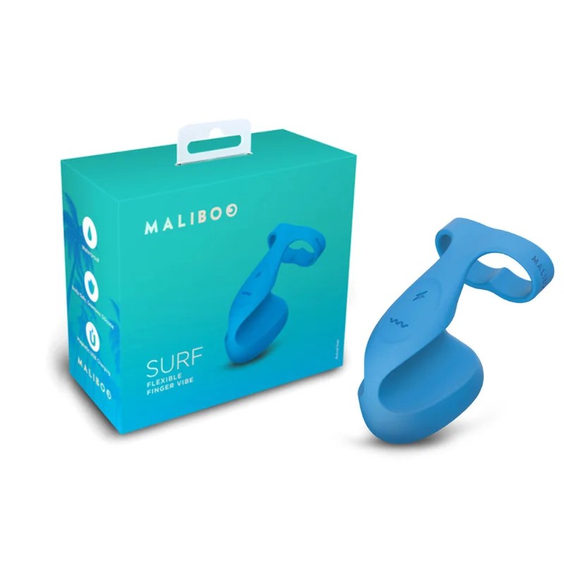 Maliboo–“Surf”FlexibleFingerRechargeableVibrator(Azure)