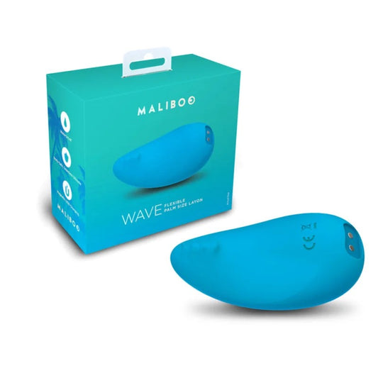 Maliboo–“Wave”FlexibleLay-OnRechargeableVibrator(Blue)