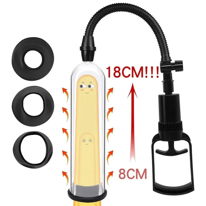 ManualVacuumPenisPumpMaleEnlargerTrainer–DelayEjacuationMasturbationCupforMen