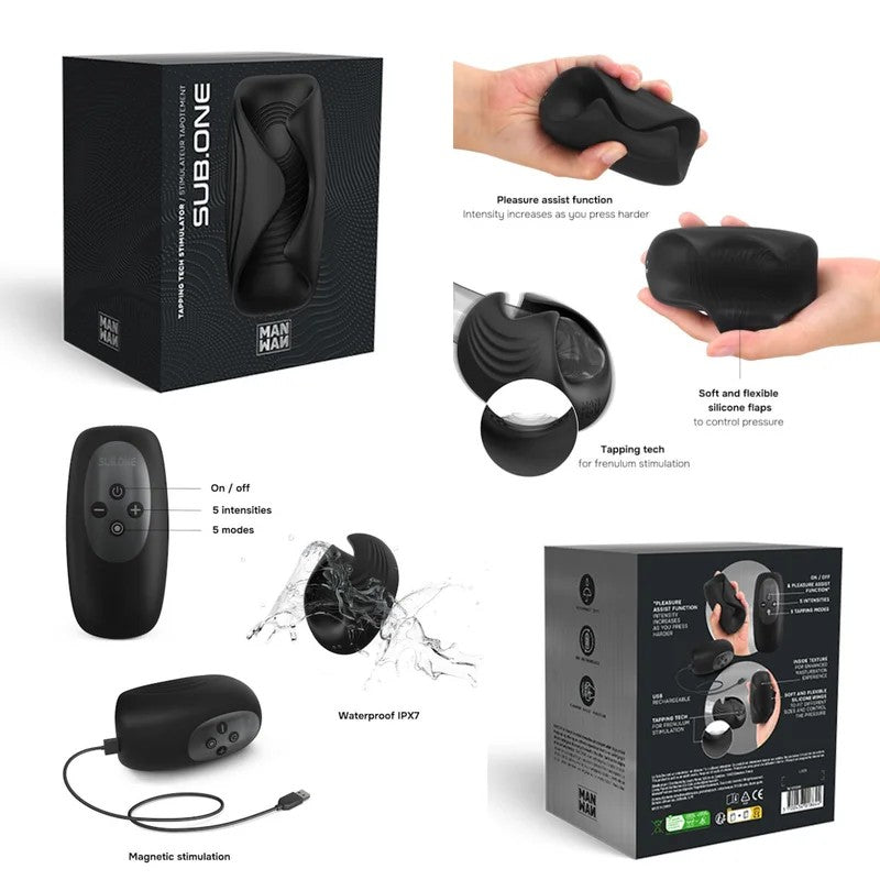 MANWAN–Sub.OneMaleVibratingMasturbator–(Black)