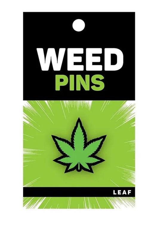 MarijuanaLeafGreenEnamelPin