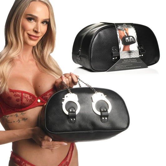 MasterSeries–“CuffedandLoaded”TravelBagWithHandcuffHandles(Black)