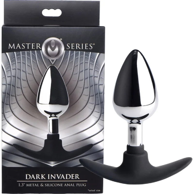 MasterSeries–DarkInvaderMetalAndSiliconeAnalPlug–Medium|ButtPlug