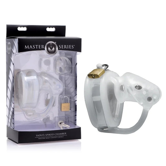 MasterSeries–“Sado’sSpikedChamber”SiliconeChastityDevice