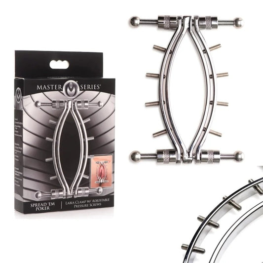 MasterSeries–“Spread‘EmPoker”LabiaClampWithAdjustablePressureScrews