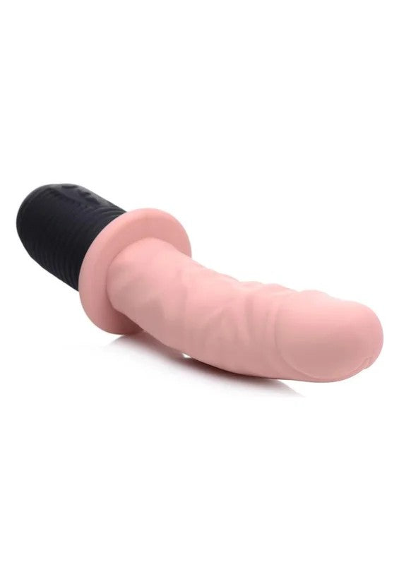 MasterSeries10xVibratingandThrustingSiliconeRechargeableDildowithHandle