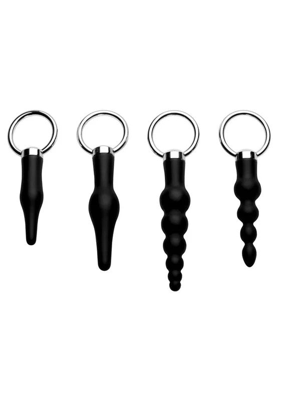 MasterSeries4PieceAnalRimmerRingedSiliconeKit