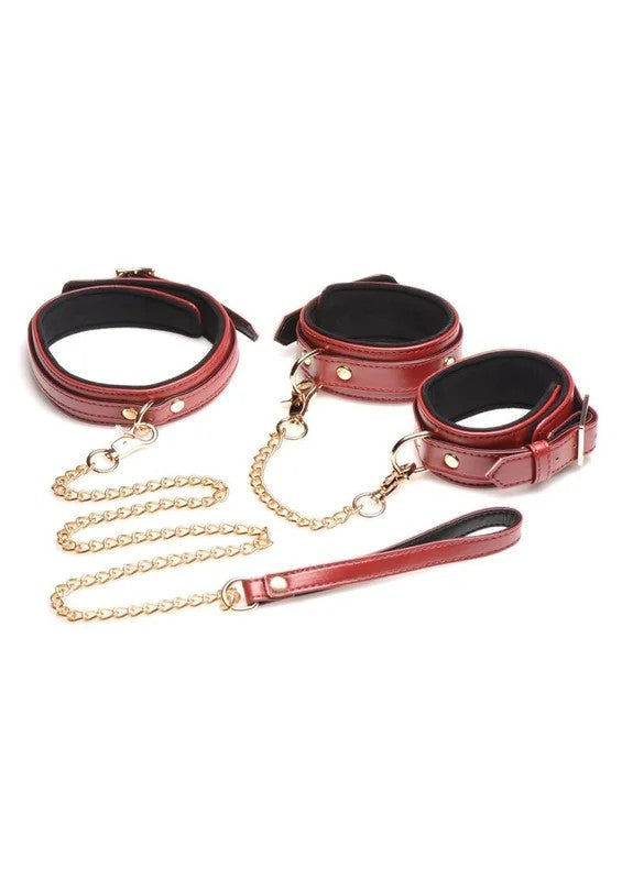 MasterSeriesBondageSetCuffs,Collar,andLeash