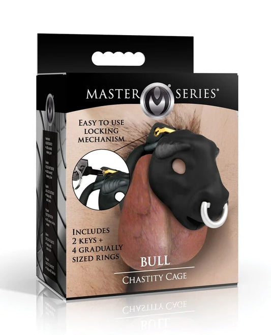MasterSeriesBullChastityCage–Black