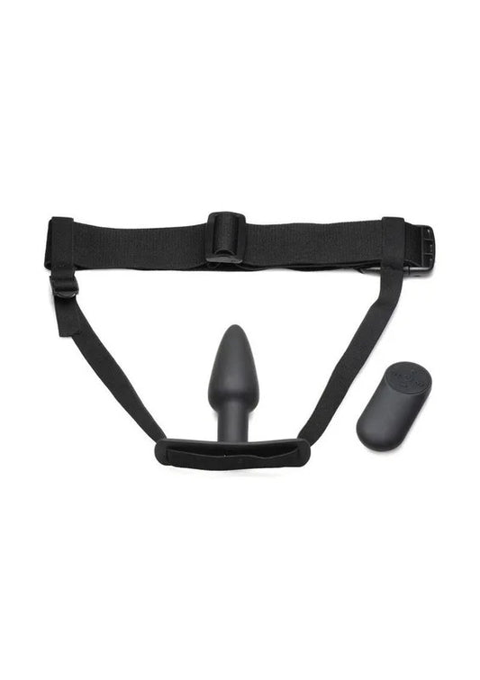 MasterSeriesBum-Tastic28xRechargeableSiliconeAnalPlugwithHarnessandRemoteControl