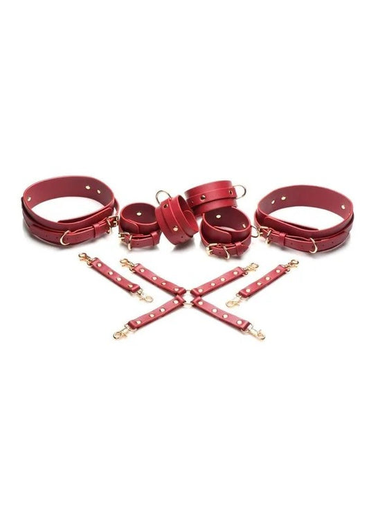 MasterSeriesCrimsonCaptiveThigh,Wrist,AnkleHogTieRestraints