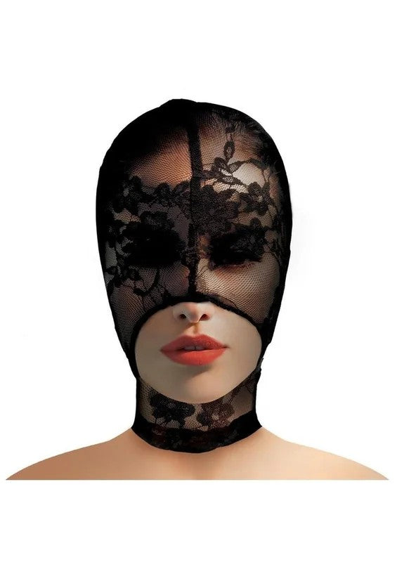 MasterSeriesLaceSeductionLaceBondageHood