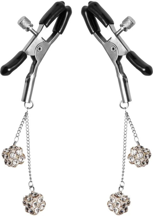 MasterSeriesOrnamentAdjustableNippleClampsW/JewelAccents