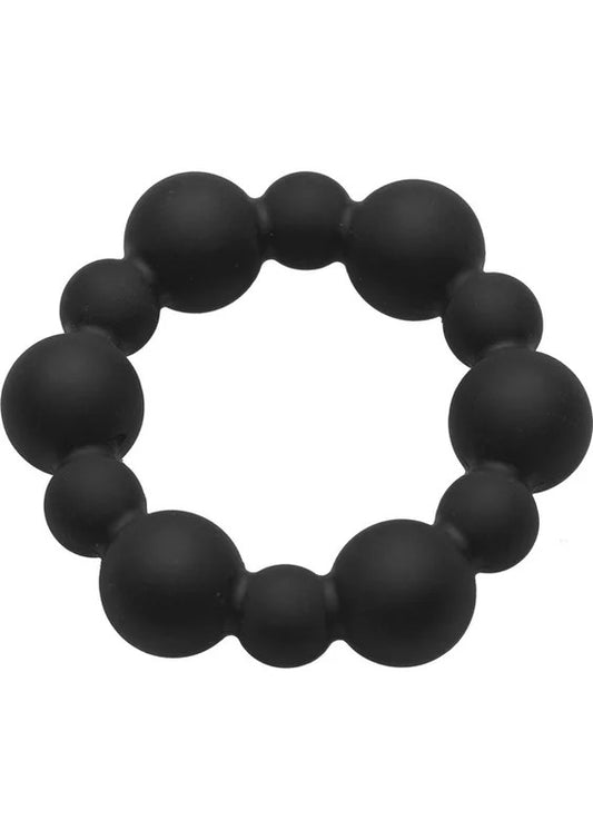 MasterSeriesShadowSiliconeBeadedCockRing