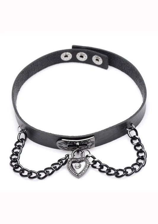 MasterSeriesSiliconeGothicHeartChainChoker